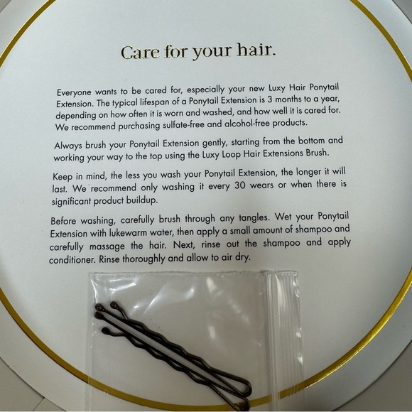 Luxy Hair 16” Dark Brown Ponytail Extension NIB